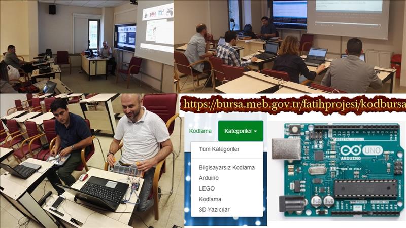 Osmangazi İlçesi'nde Fatih Projesi BTR öğretmenlerimize yönelik Arduino Tanıtımı ve Uygulamaları 