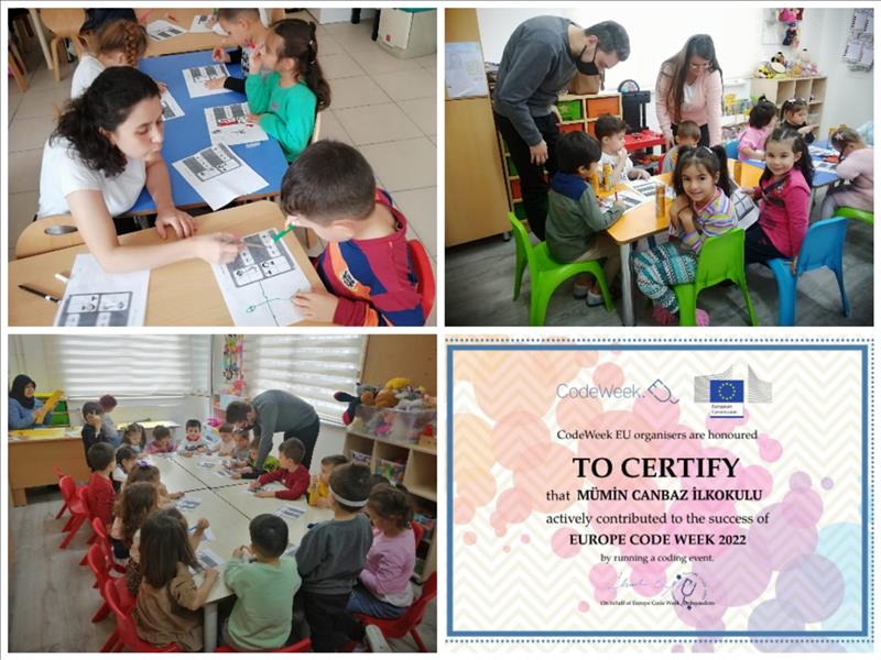 Bursa/Osmangazi Mümin Canbaz İlkokulu CodeWeek 2022 Bilgisayarsız Kodlama Etkinliği