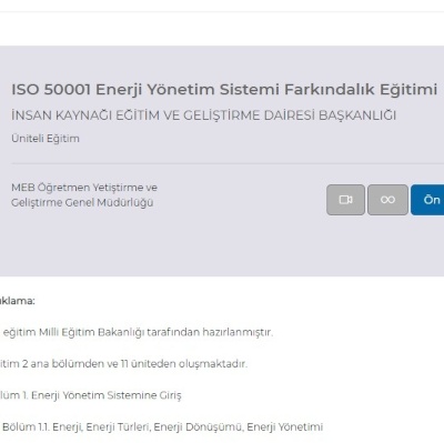 CBİKO ISO 50001 EnYS Farkındalık Eğitimi