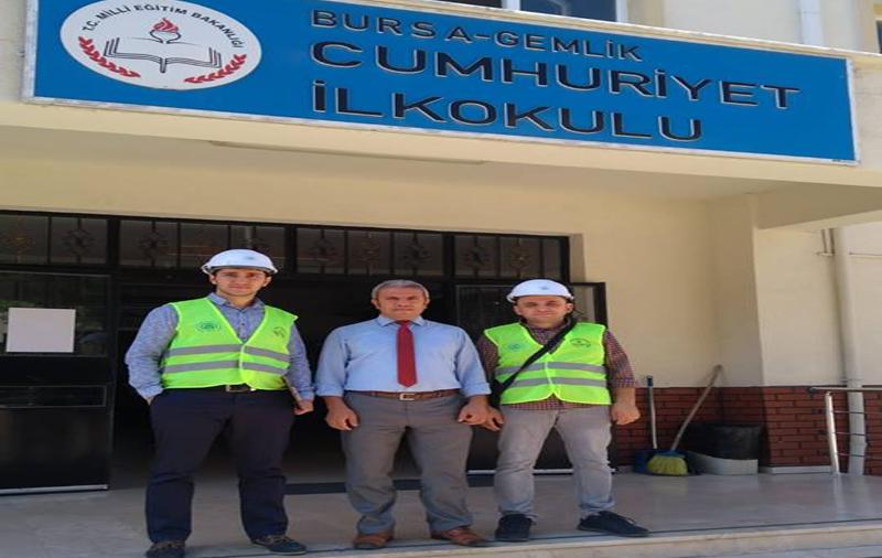 Gemlik Cumhuriyet İlkokulu ve Ali Kütük Ortaokulu Enerji Kimlik Belgesi çalışmaları yapıldı.